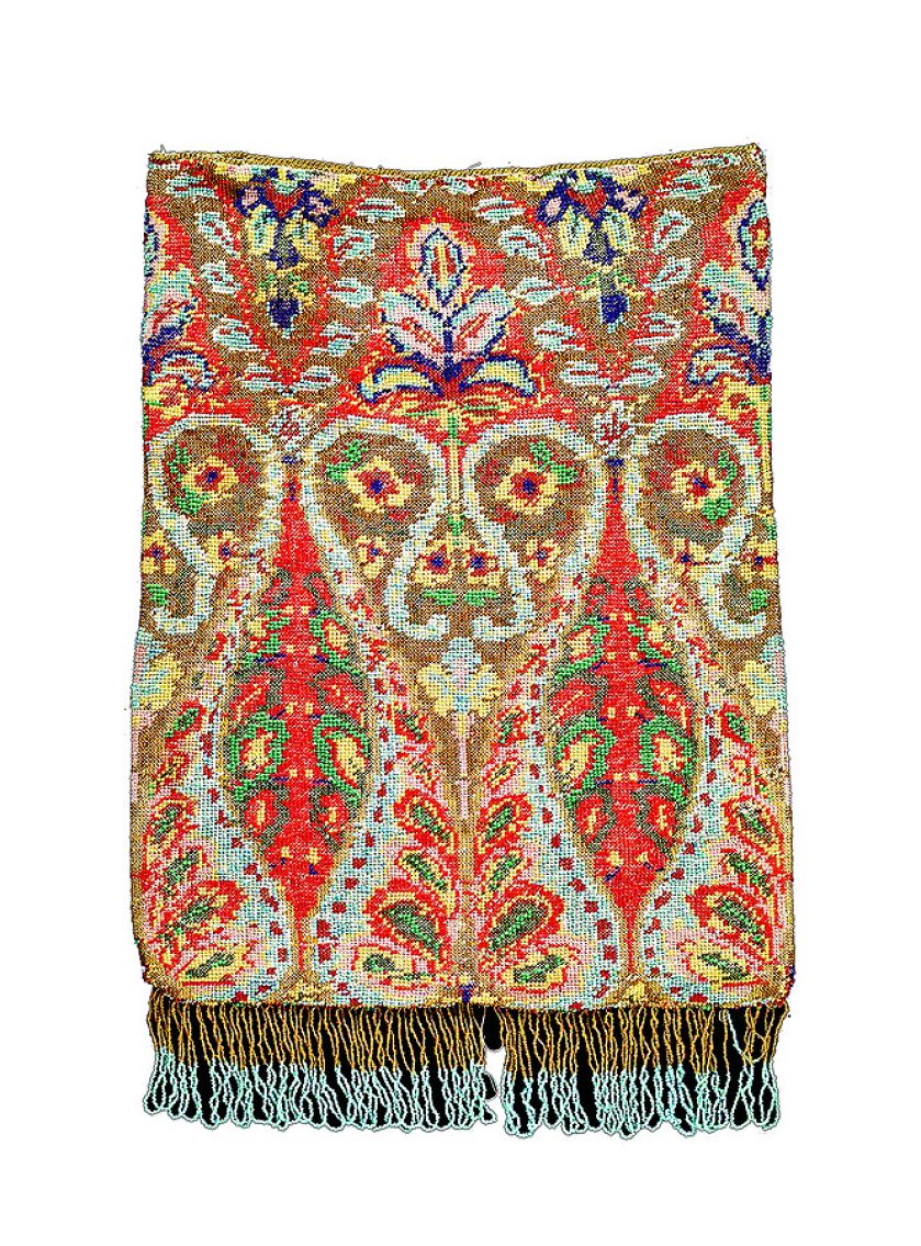 Zdobiona torba, Austria, 1875-1895. O czym mówią paciorki