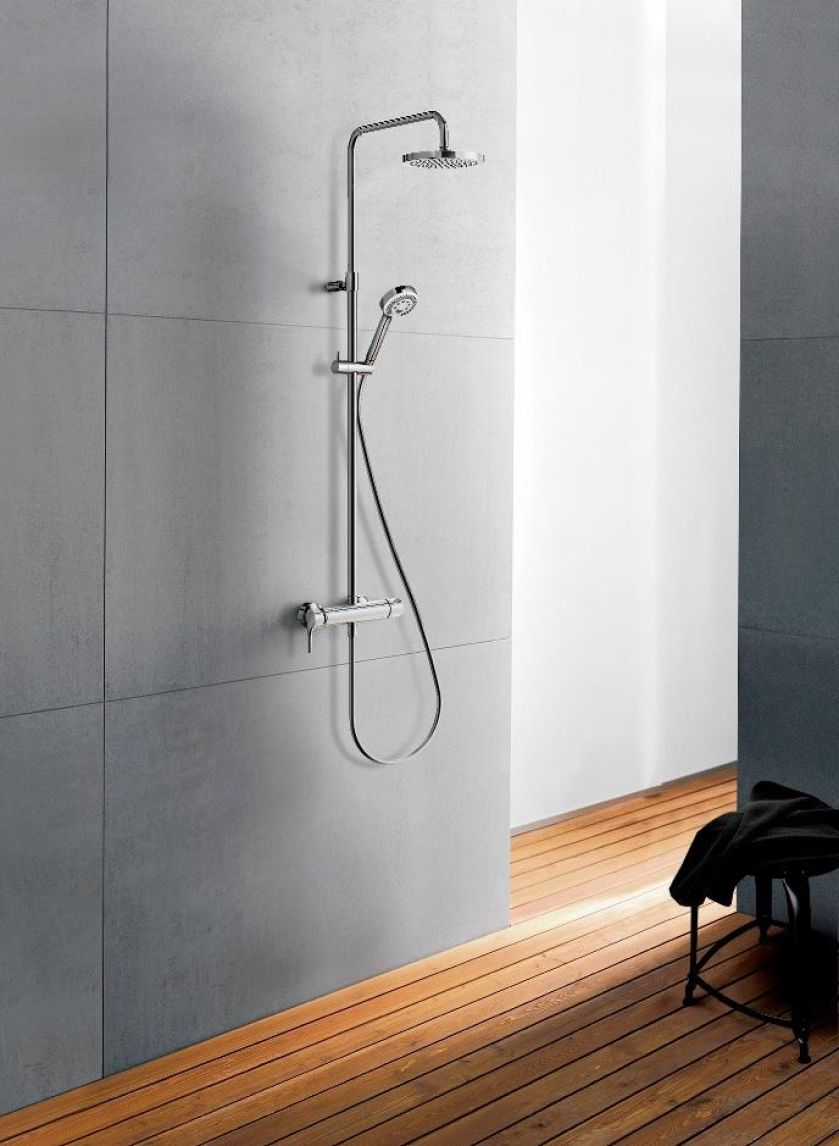 KLUDI LOGO DUAL SHOWER SYSTEM. Marka KLUDI zaprezentowała nowości na targach ISH 2017