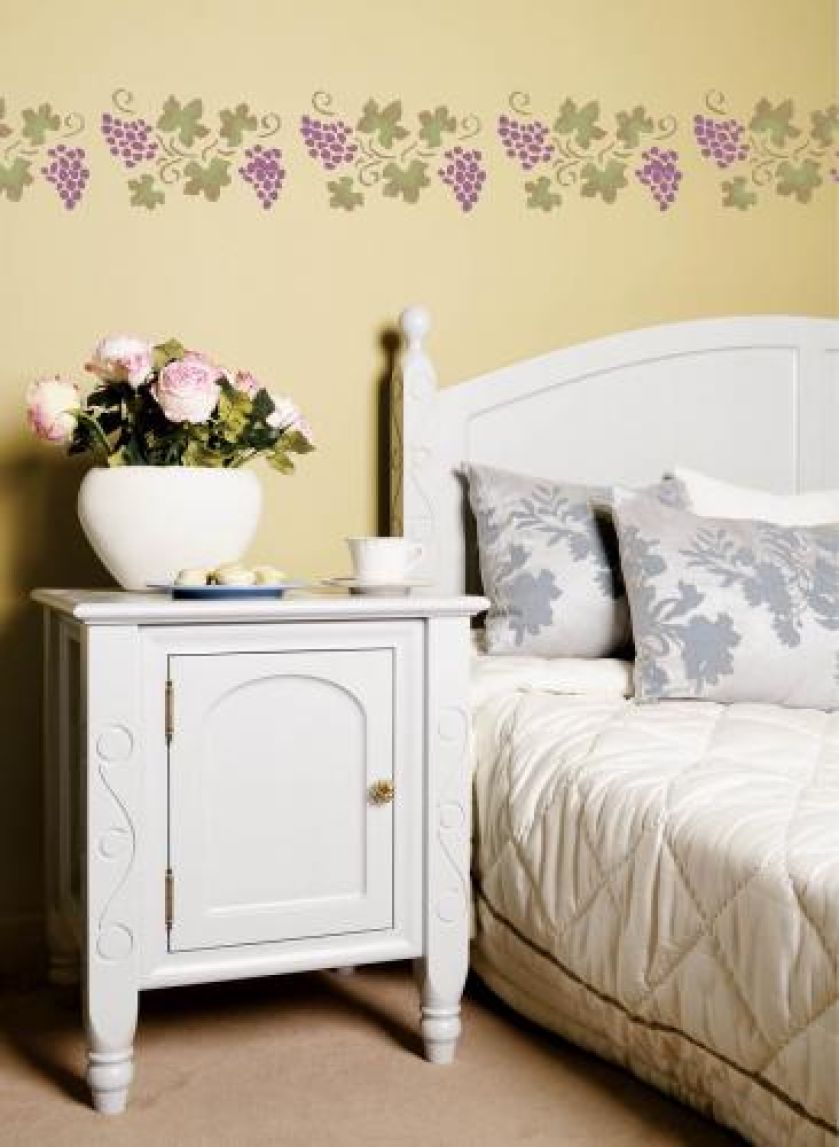 Freski w sypialni. Winne grona