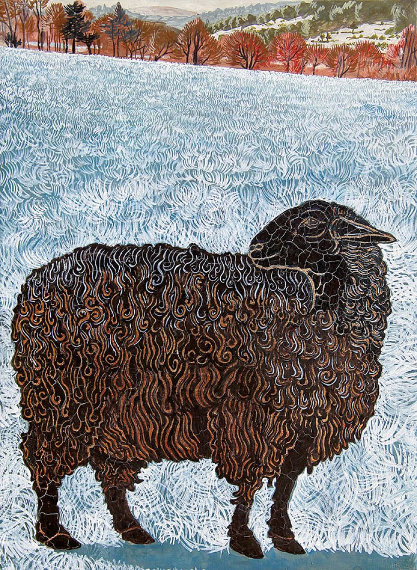 Kamil Targosz, Owca, 2015 r. Zimowe pejzaże Kamila Targosza