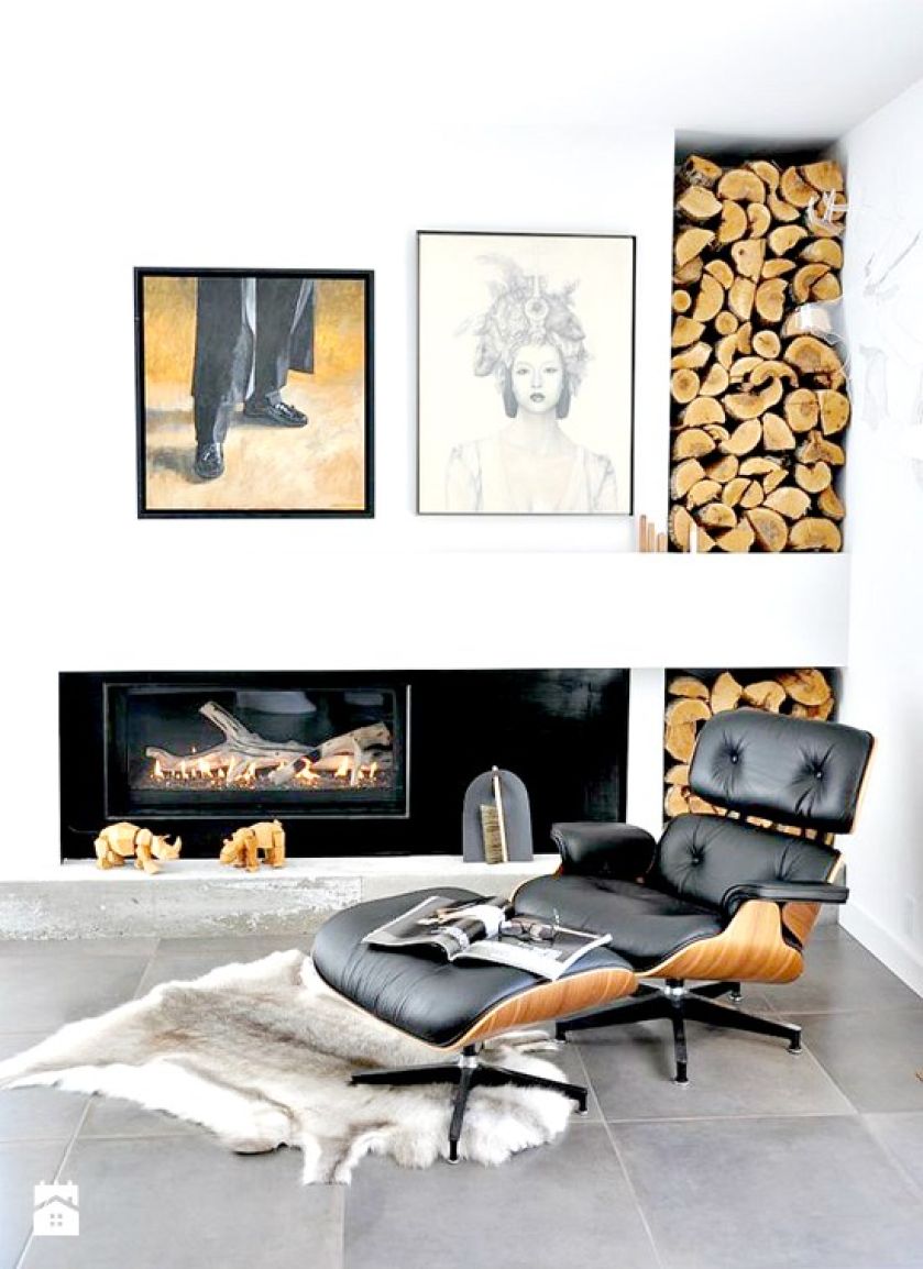 Drewno opałowe jest efektowną dekoracją.