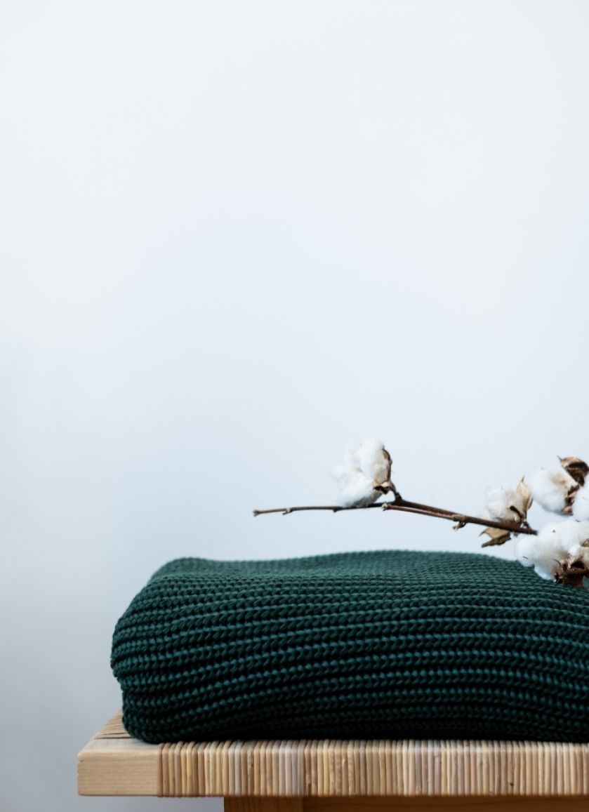 grube i ciepłe pledy z bawełny