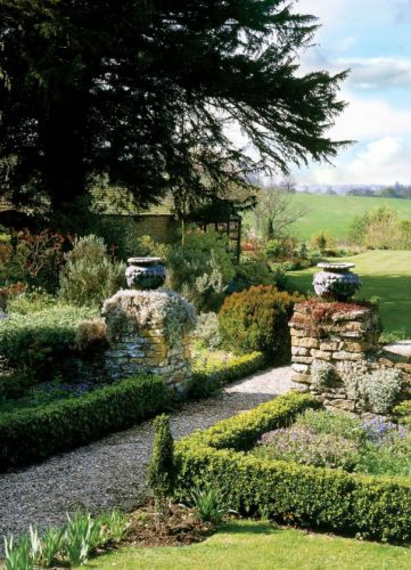 Ogród wygląda, jakby był tu od trzystu lat.