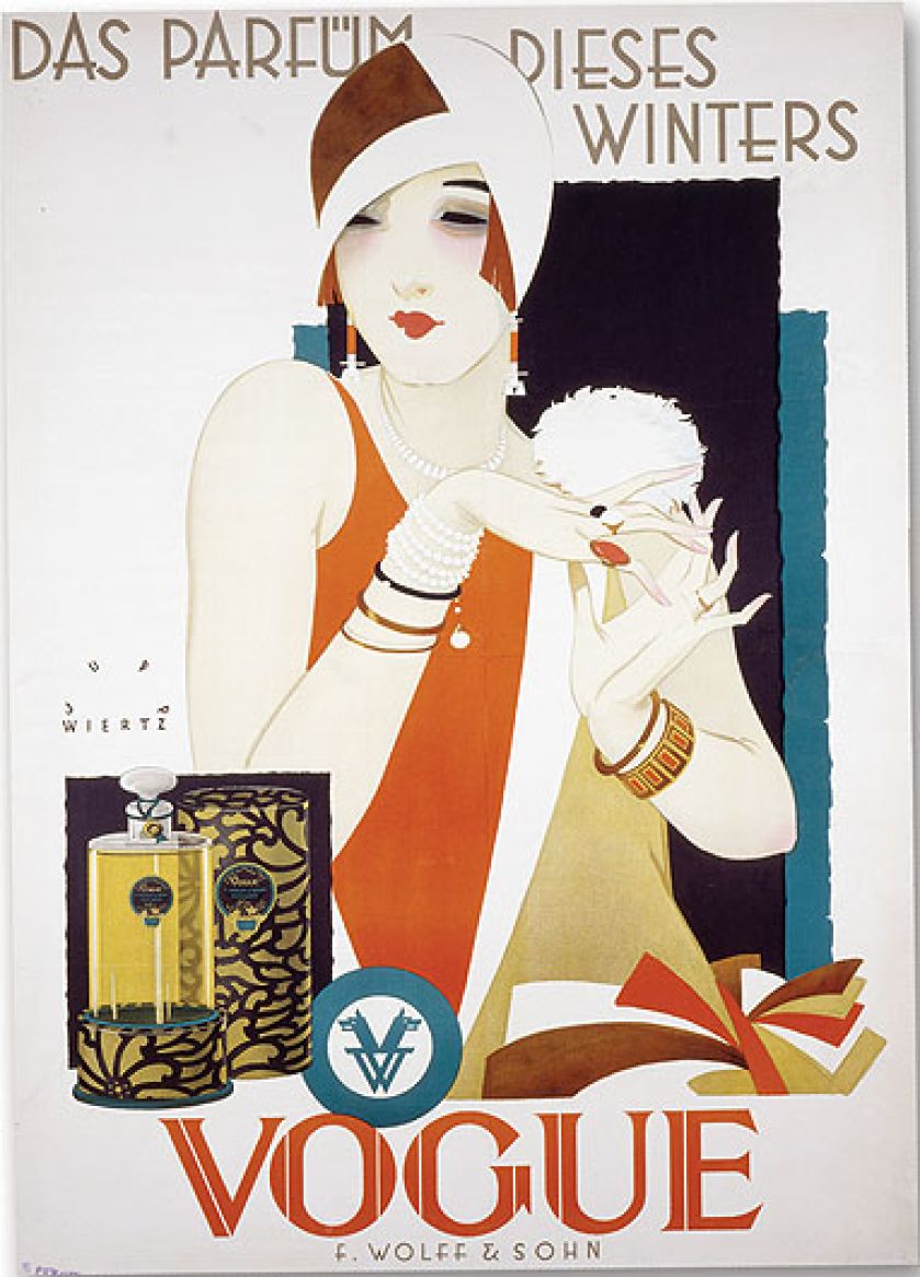 Plakat niemieckiej wystawy, dla Vogue , 1927 r., Wolff Sohn