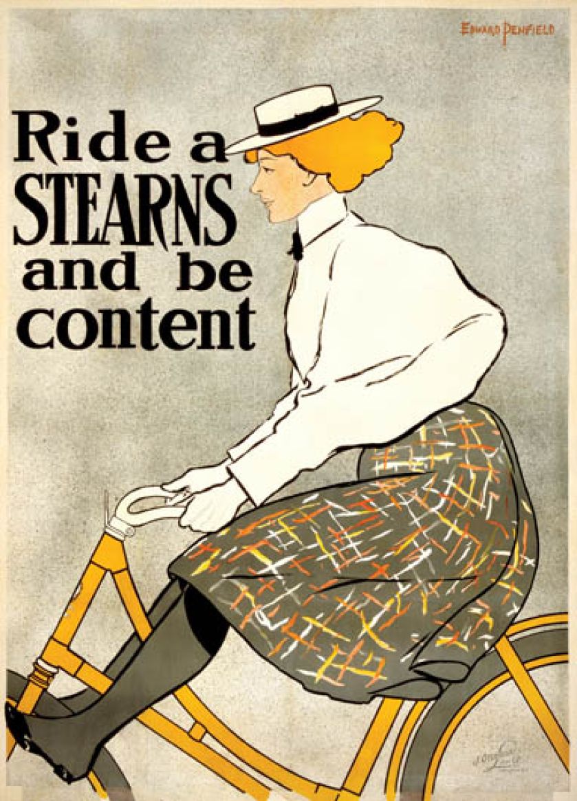 Ride stearns and be content , projekt reklamy: Edward Penfield. Fot. Fotochannels