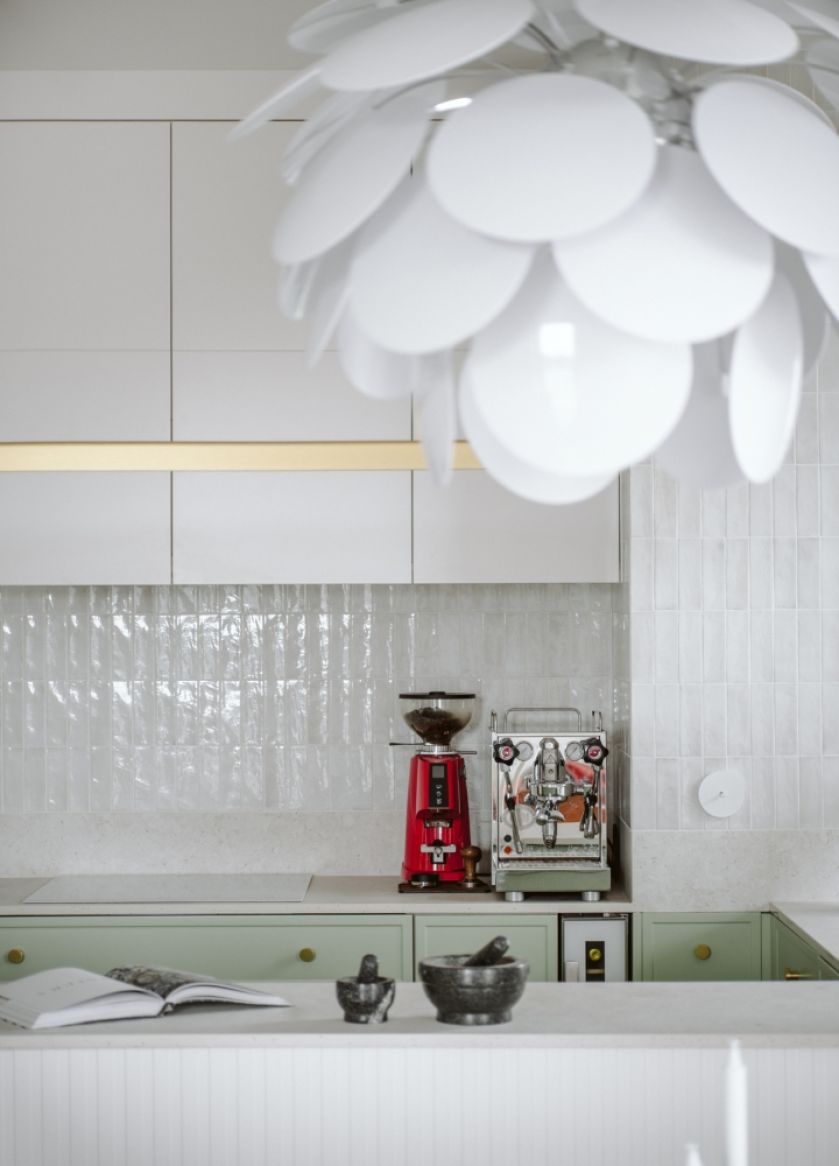 zielono biała kuchnia