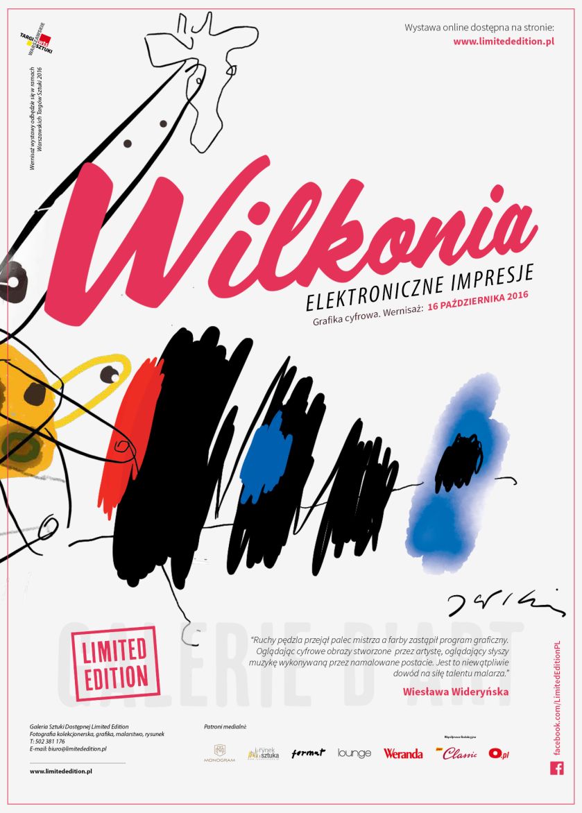 Elektroniczne Impresje Wilkonia – wystawa grafiki cyfrowej Józefa Wilkonia w Limited Edition