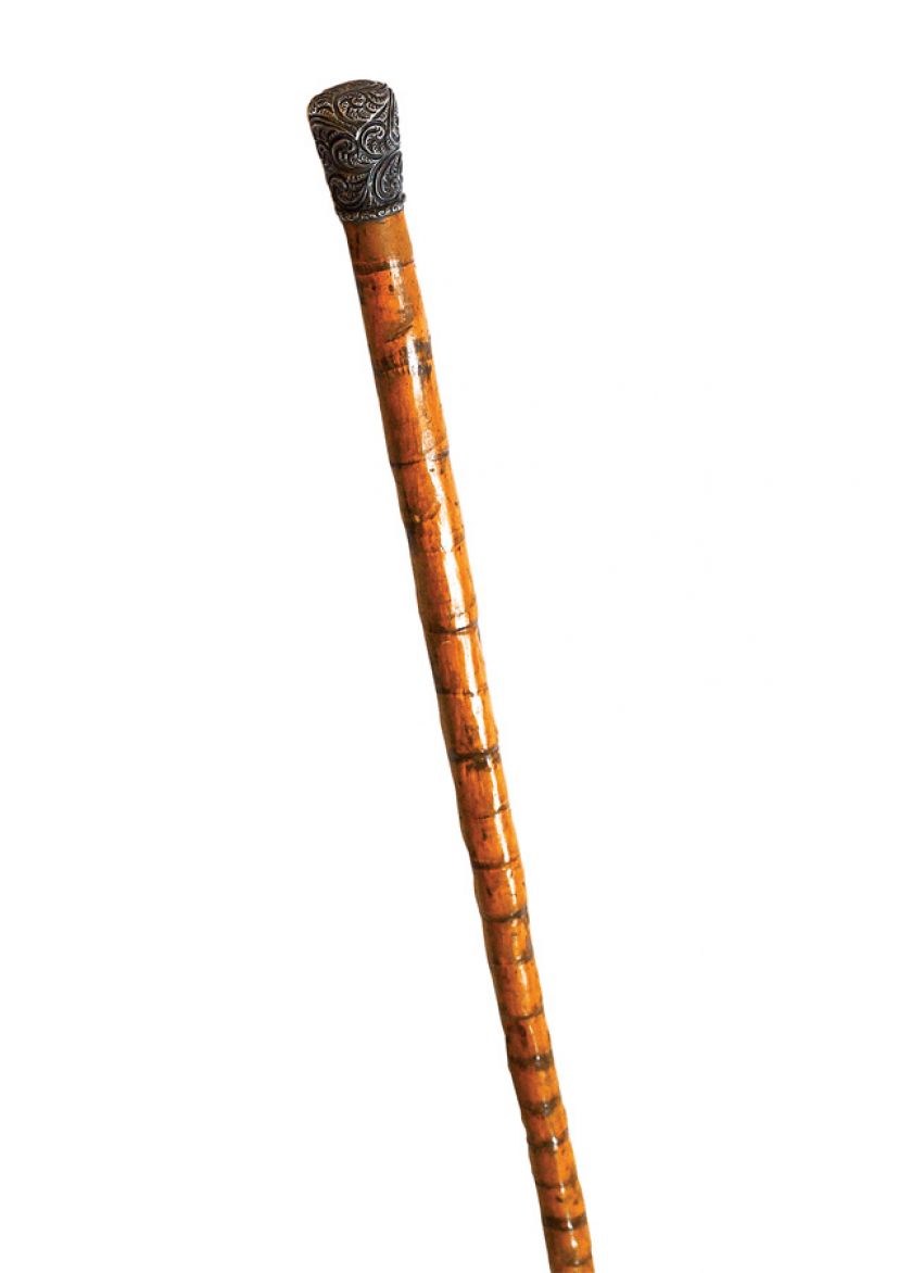 Bambusowa z posrebrzaną gałką, XIX w., Wielka Brytania