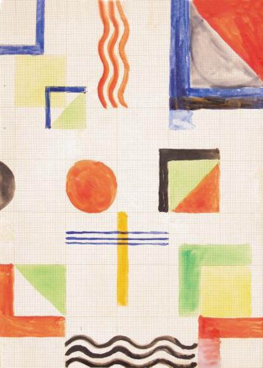 Henryk Berlewi Kompozycja , lata 60. XX w., cs 21 500 zł, AGRA ART