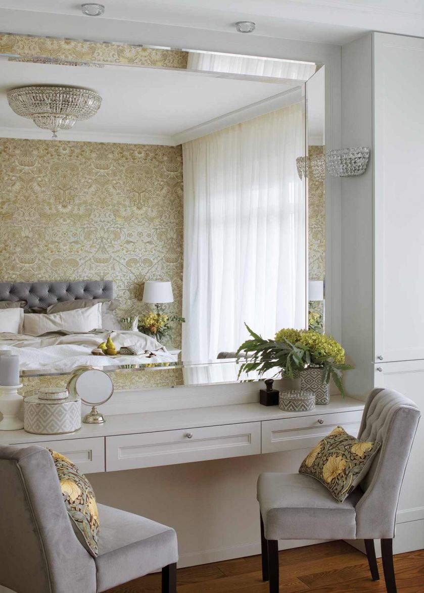 sypialnia styl klasyczny z nowoczesnym