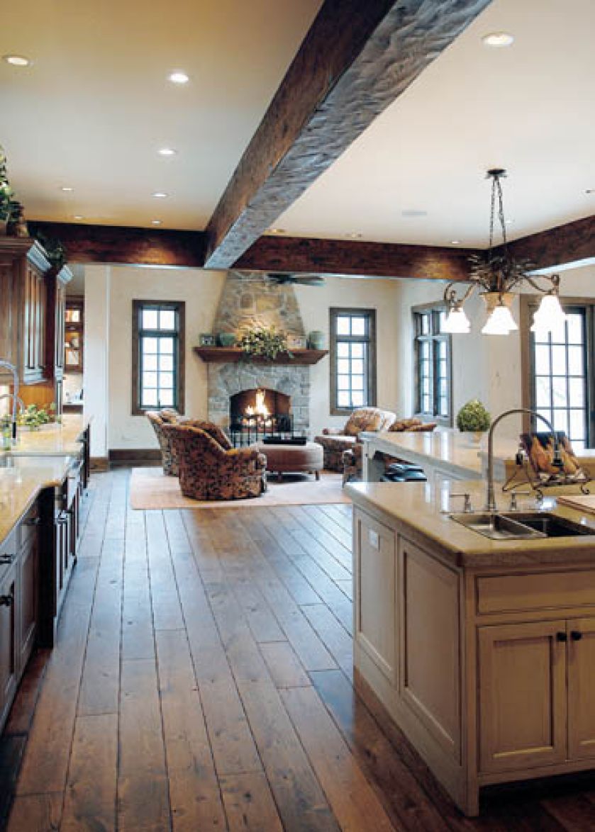 Ciemne długie deski