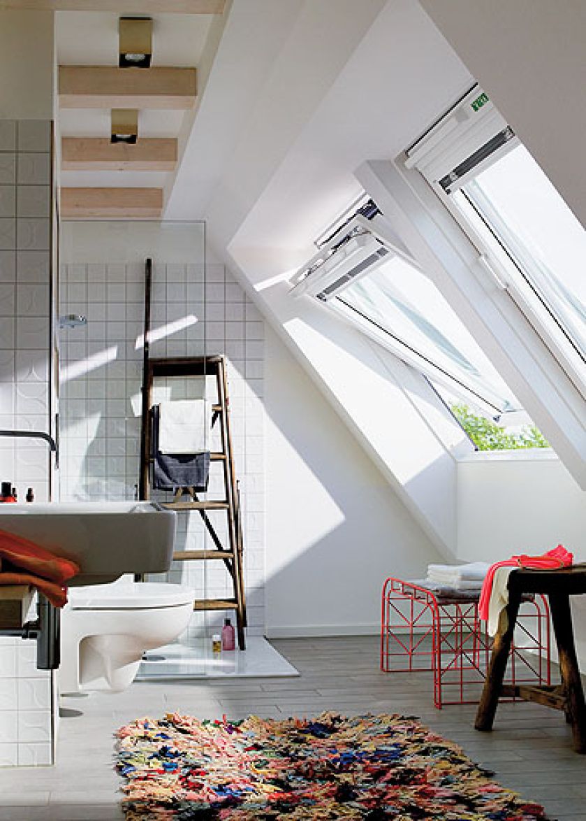 Okna Velux GGU z drewna i poliuretanu całkowicie wodoodporne, z bezpieczną szybą. Cena od 1273. VELUX