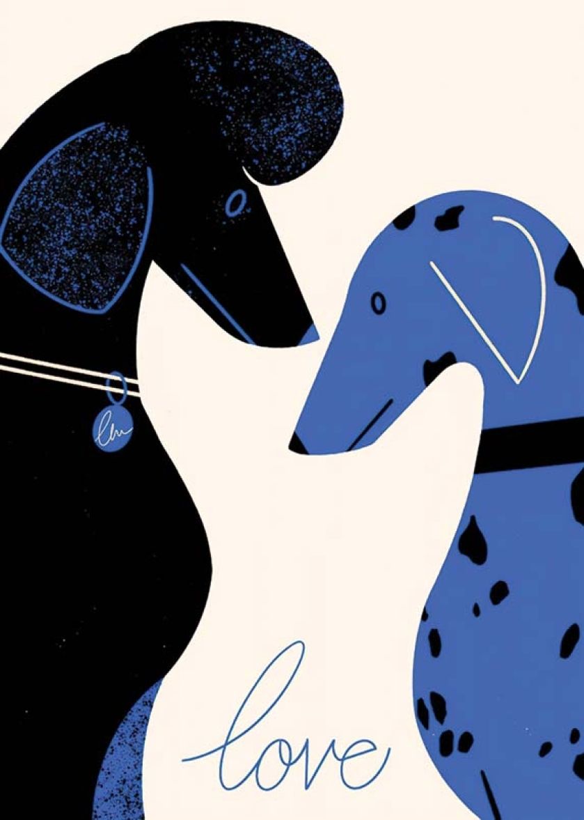 prezenty na walentynki plakat z pieskami