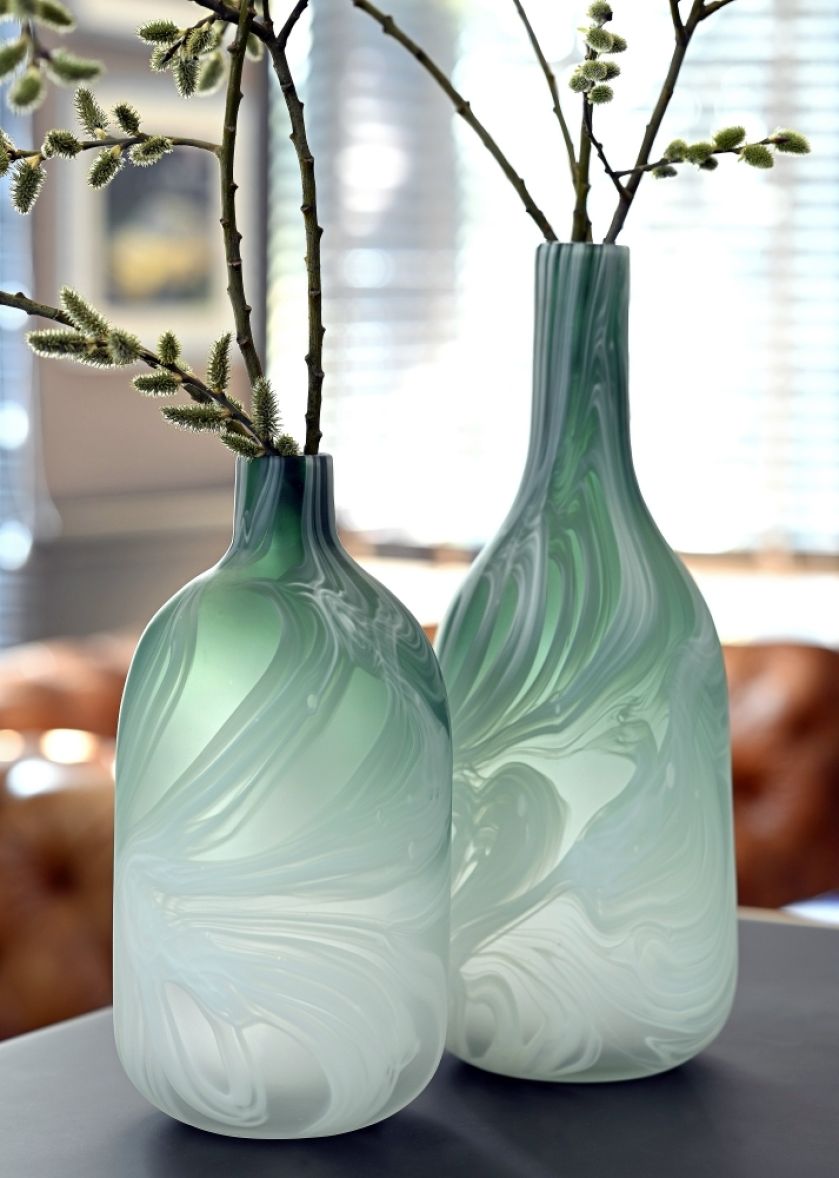 wazon szklany zielony