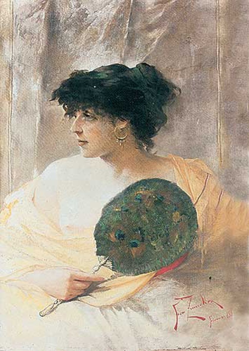 Franciszek Żmurko Kobieta z wachlarzem , 1884 r., MN w Warszawie.