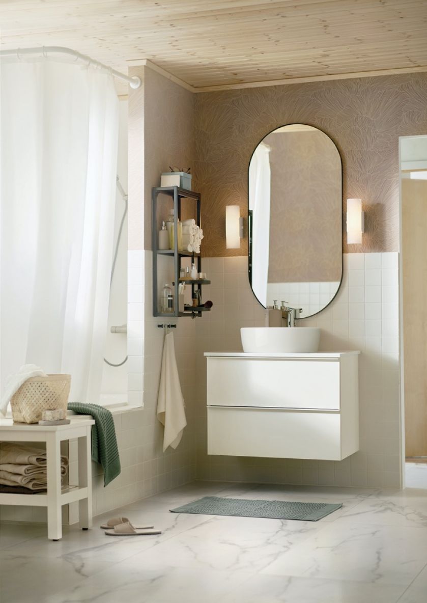 łazienka w stylu naturalnym