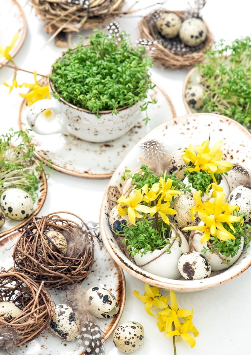 dekoracja stołu na wielkanoc