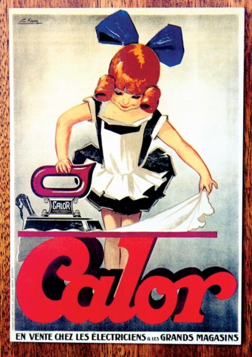 Plakat reklamujący gaz propan-butan jako paliwo do żelazka, fot. Forum