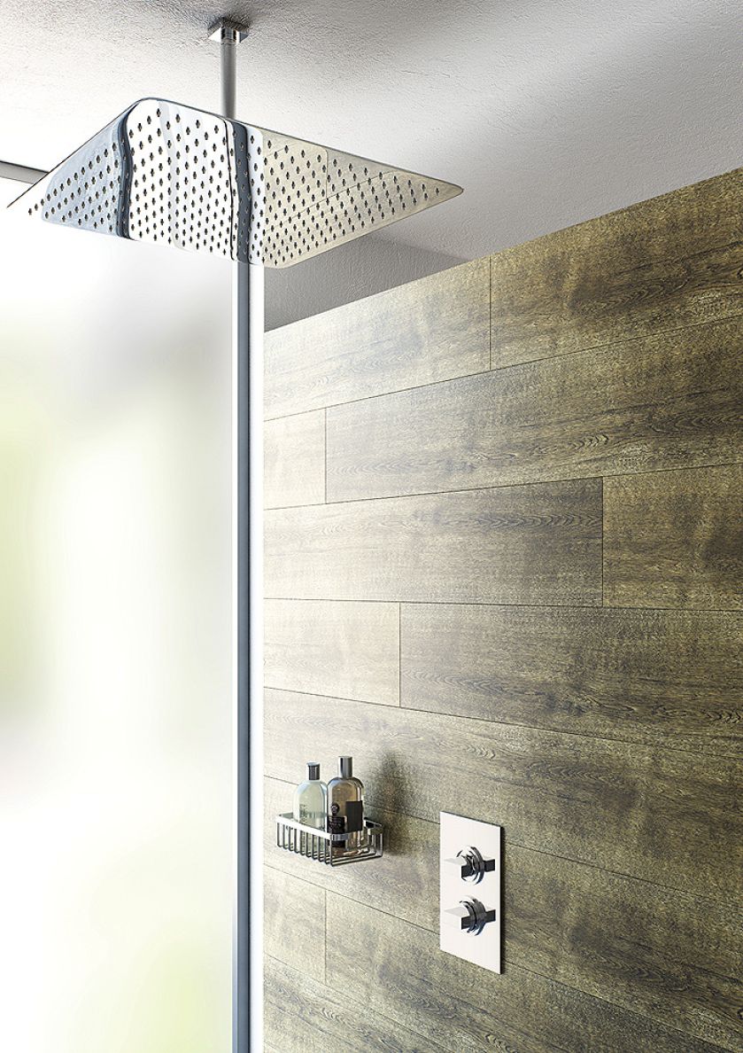 W duecie: bateria z serii Notion za 2095 zł i deszczownica Aquablade (50 x 50 cm) za 2295 zł, vado