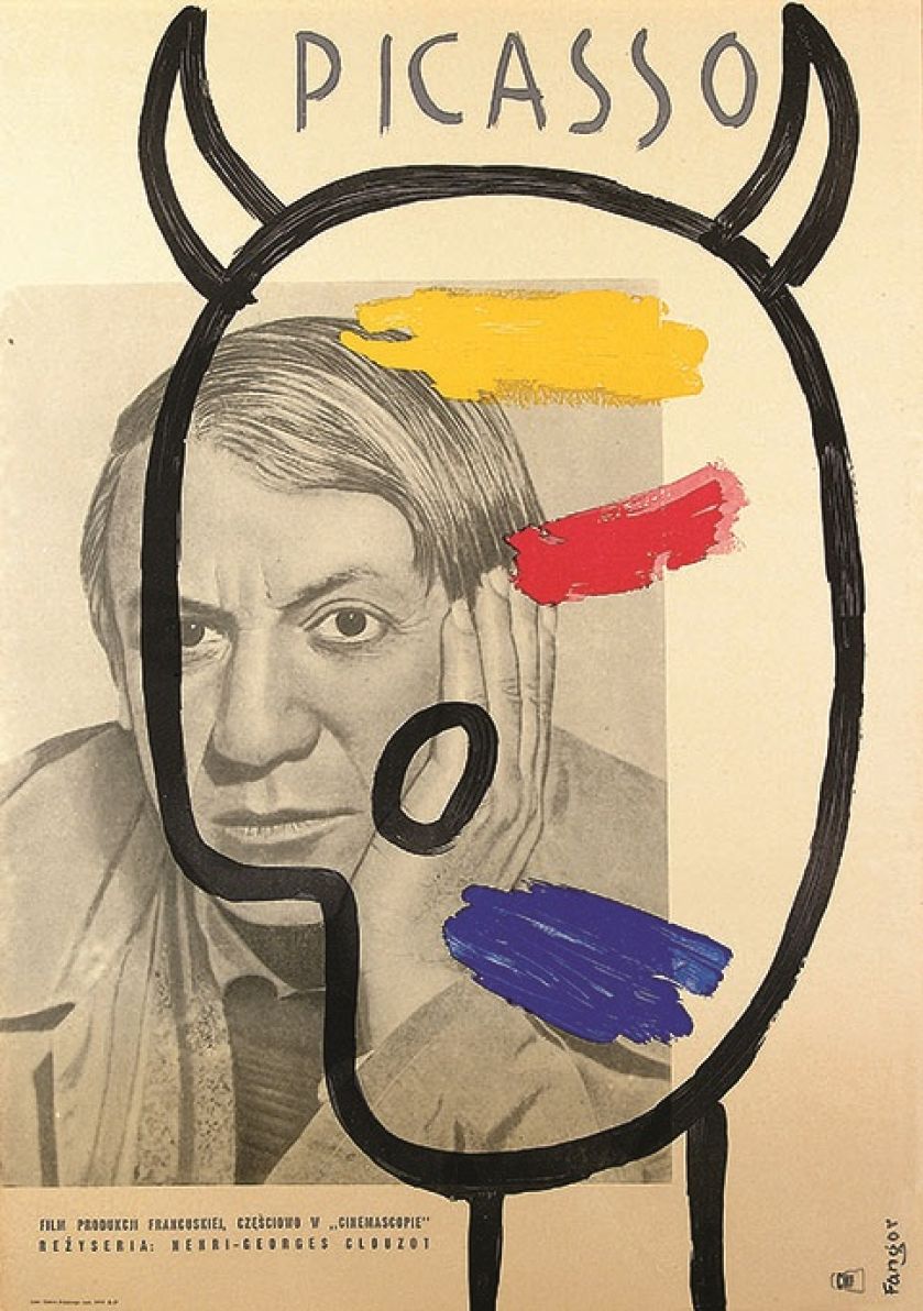 Picasso , plakat, 1957 r. Wojciech Fangor – sztuka optyczna