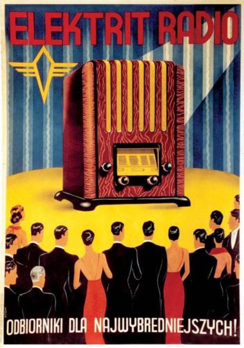 Plakat reklamowy radia Elektrit, lata 20/30. XX w.,