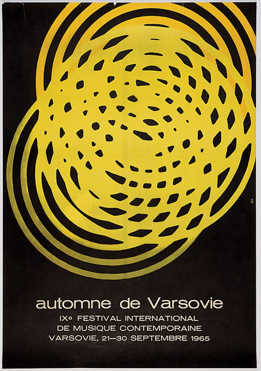 Plakat Międzynarodowego Festiwalu Muzyki Współczesnej Warszawska Jesień , 1965 r.