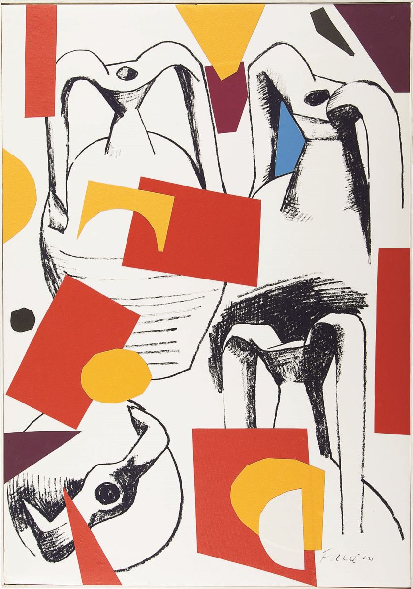 Dzbany lub Ceramika albańska , kolaż, lata 1953-2006