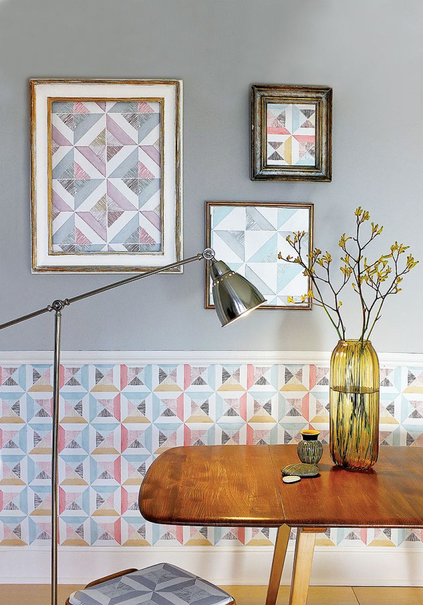 największą popularnością cieszą się tapety naśladujące stare płytki ceramiczne.