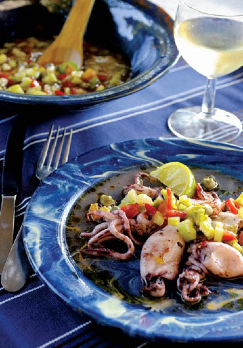 Kalmary na sposób kataloński. Greckie smakołyki