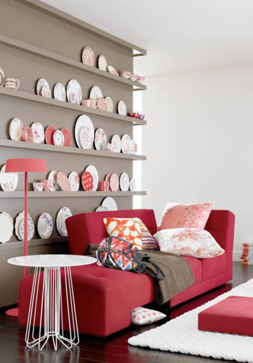 Talerze na ścianie - zupełnie inaczej niż w babcinym kredensie.