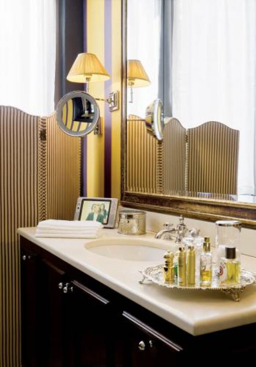 Wystrój łazienki inspirowany był klubami dla dźentelmenów z początku ubiegłego wieku.