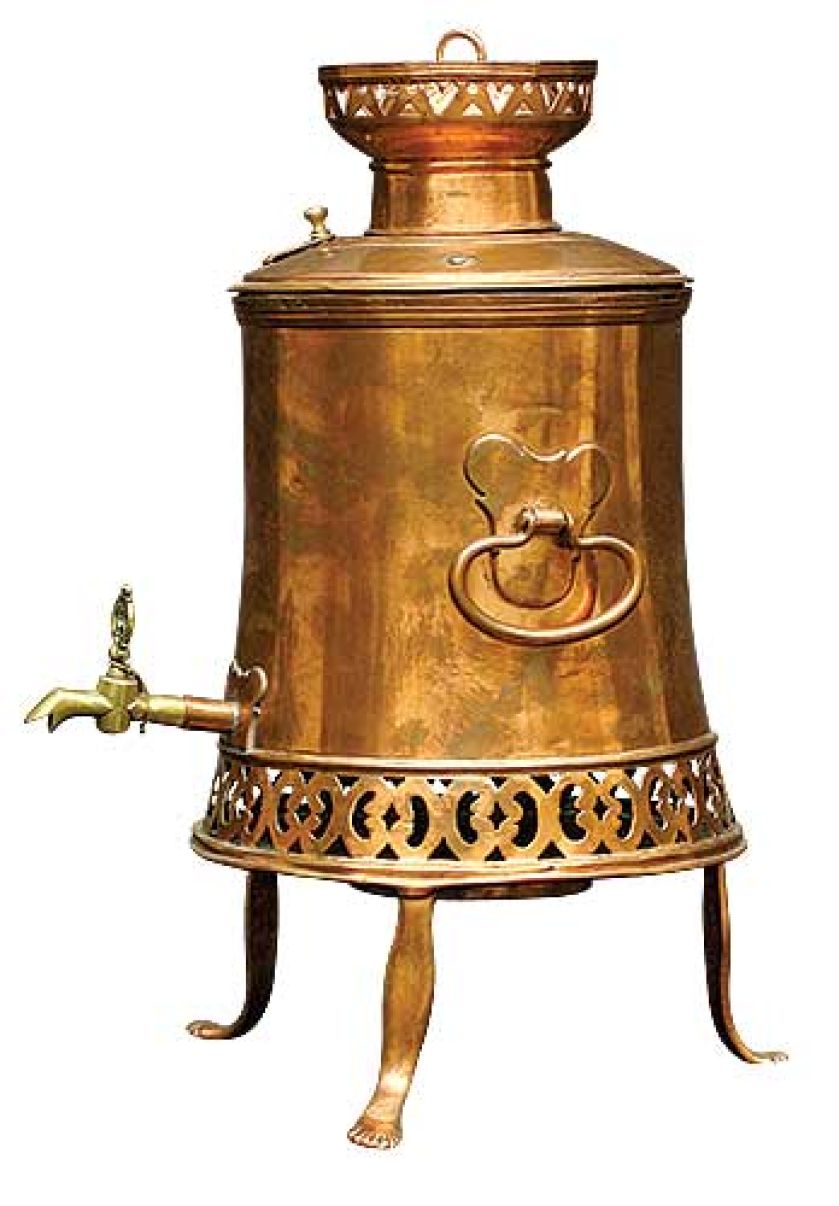 Samowar, Skandynawia, XVIII/XIX w., cw i cs 2500 zł, niesprzedany, DESA UNICUM.