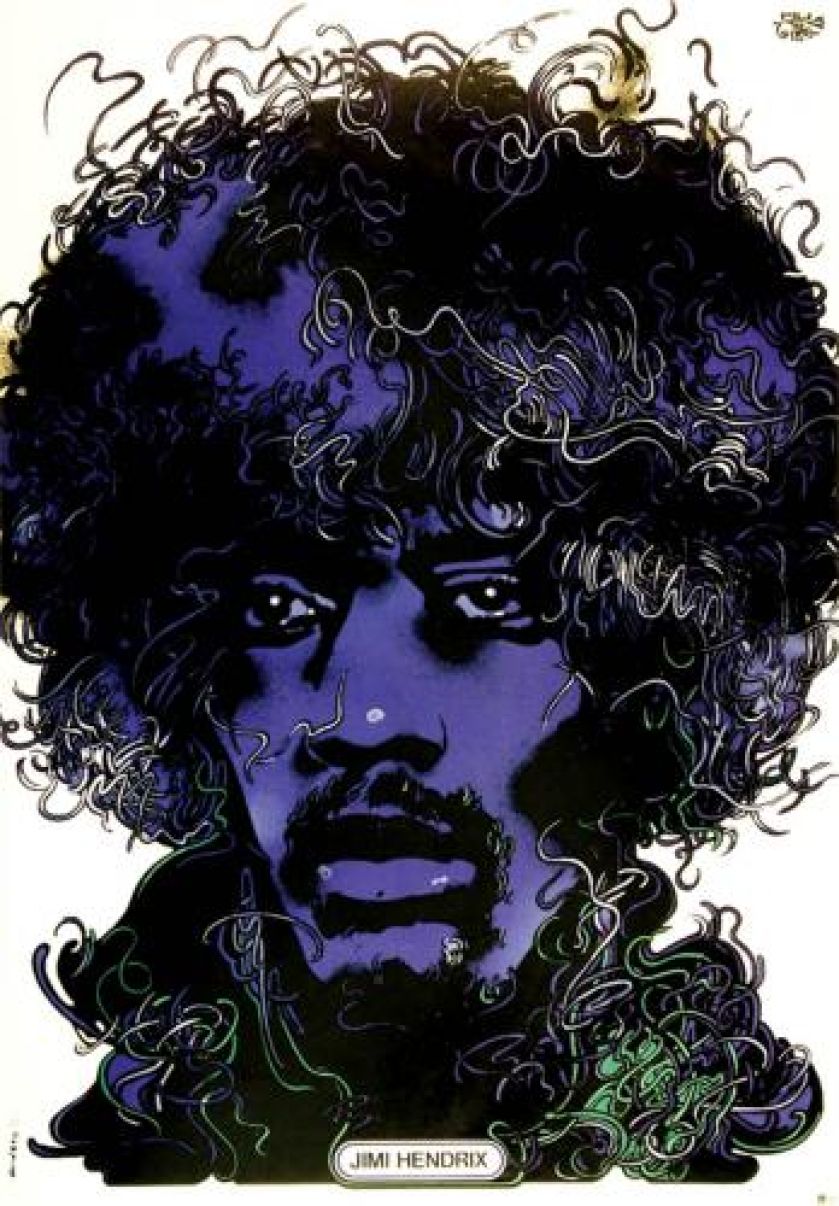 Waldemar Świerzy Jimi Hendrix ,1974 r., GALERIA GRAFIKI I PLAKATU