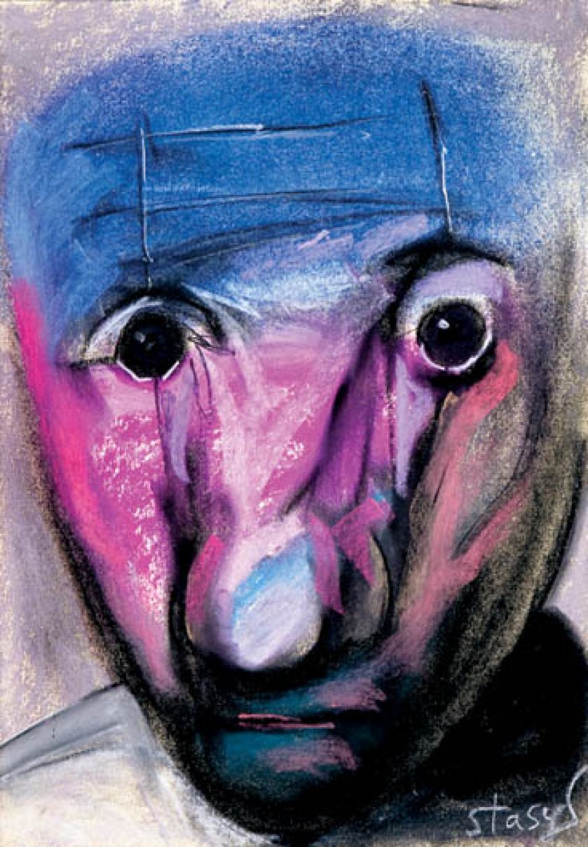 Stasys Eidrigevicius, Twarz , 1990 r., cs 4600 zł, Desa Unicum