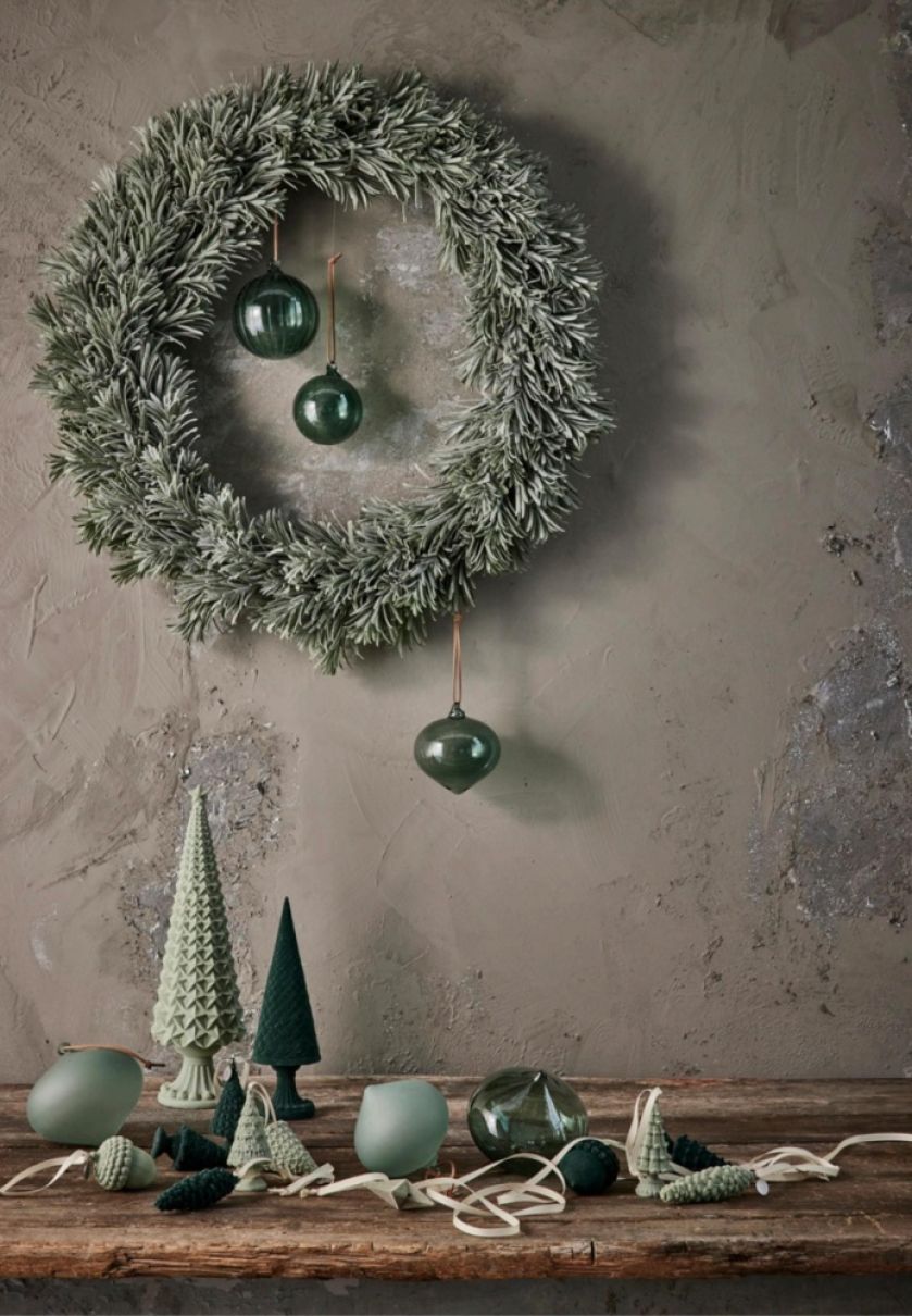zielone ozdoby świąteczne do domu