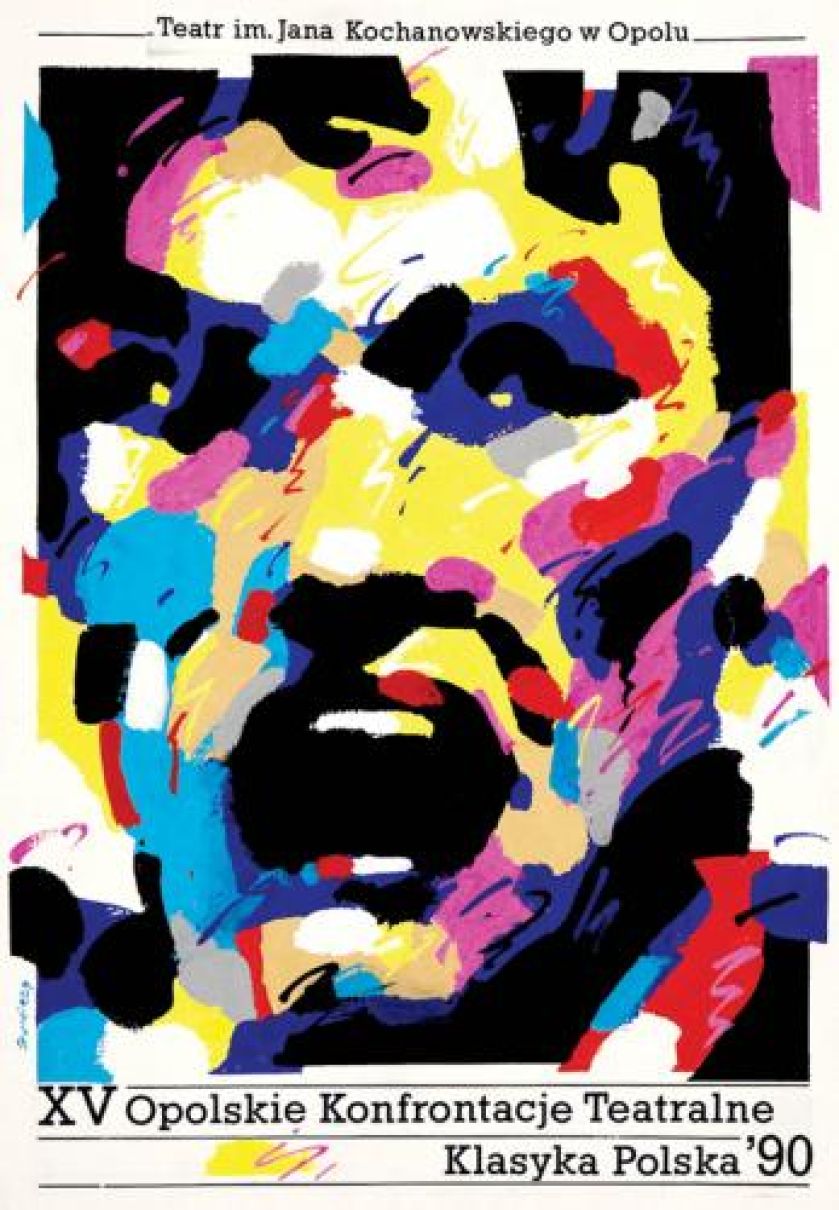 Waldemar Świerzy Projekt plakatu teatralnego , 1990 r., cw 2000 zł, DESA UNICUM