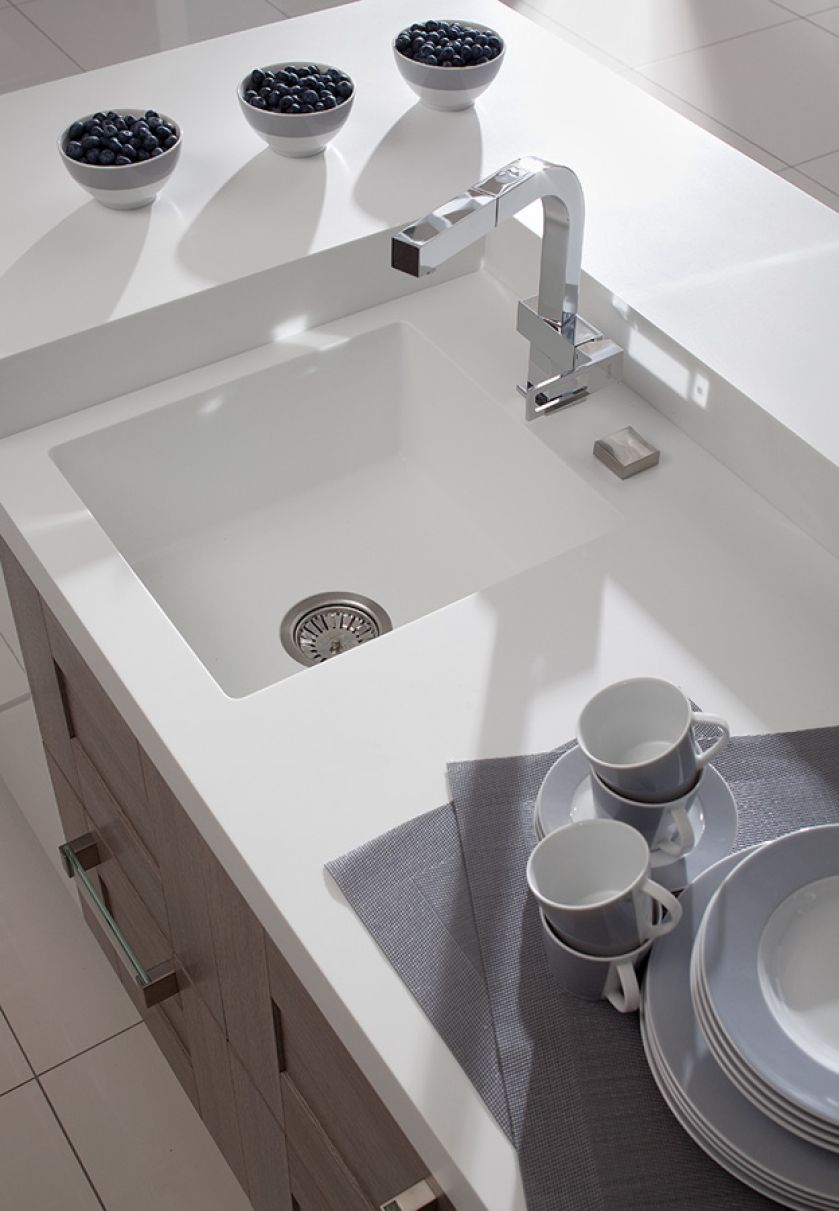 Zlew schowany pod grubym blatem, MEBEL RUST