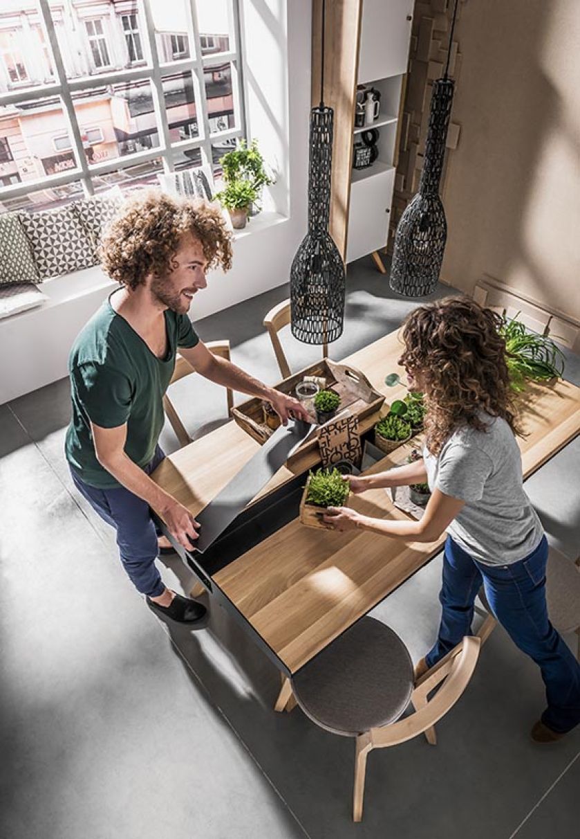 MEBLE VOX – rozkładany stół z kolekcji Nature.