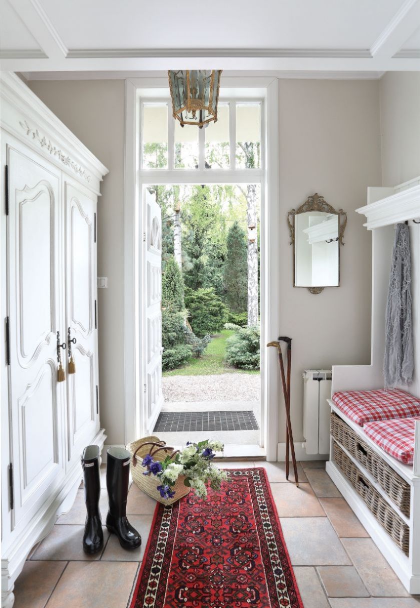 rustykalny przedpokój pomysły aranżacje