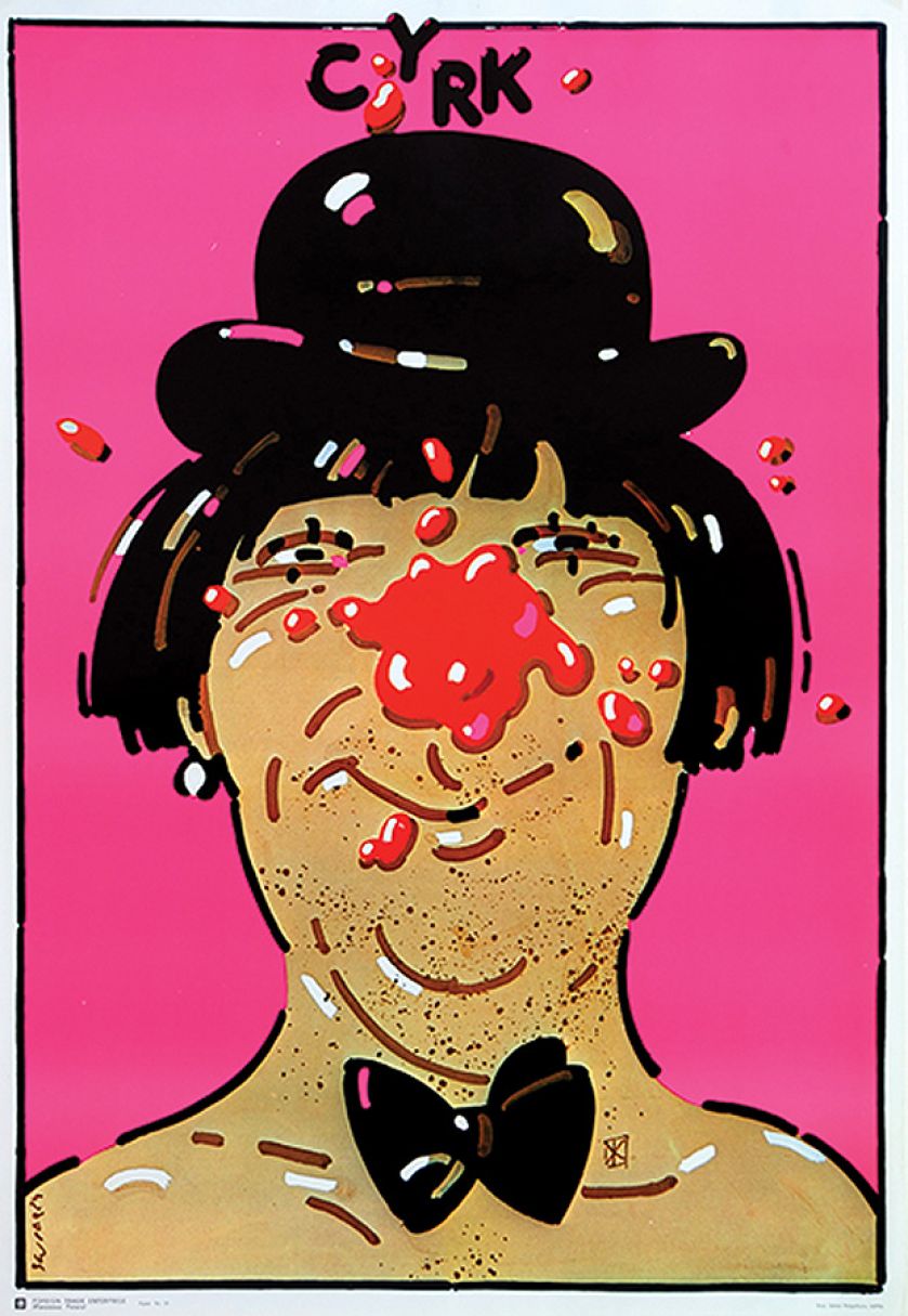 Cyrk, Klown z muchą , 1977 r., Galeria Plakatu Polskiego w BUW