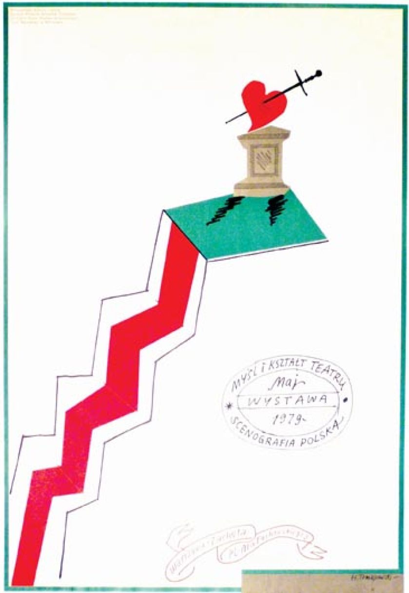 Henryk Tomaszewski, wystawa Myśl i kształt teatru , 1979 r., GALERIA PLAKATU W BUW, WWW.POSTER.PL