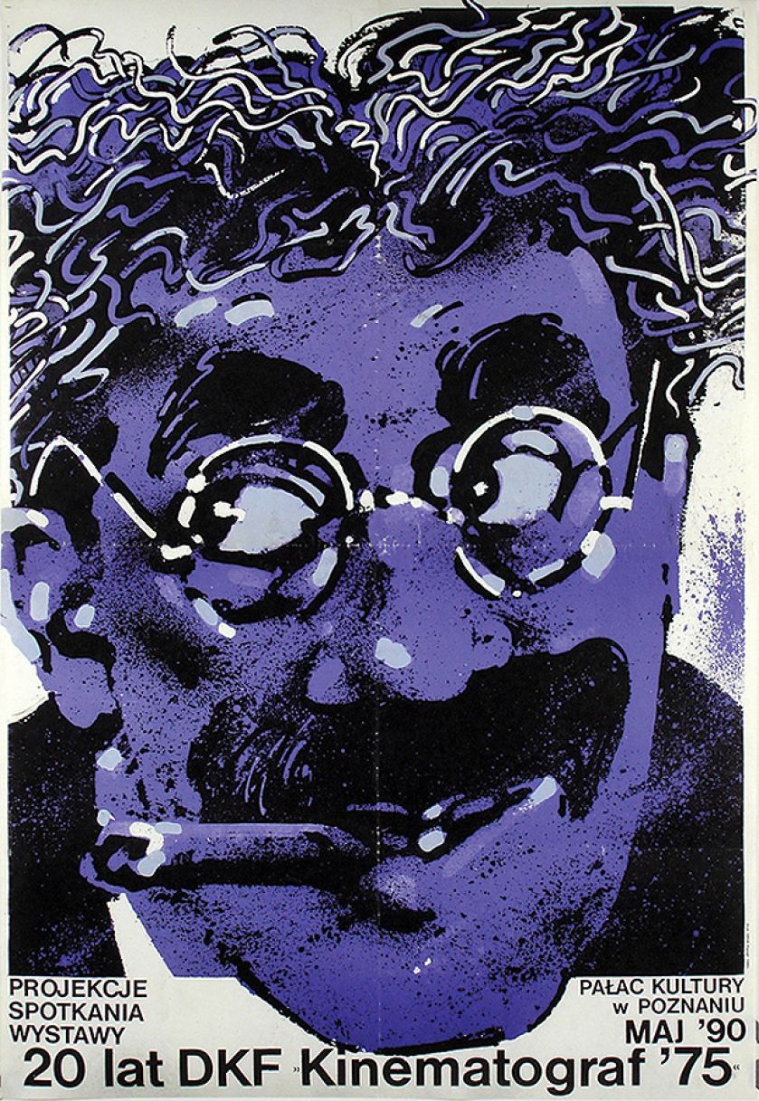 20 lat DKF Kinematograf (Graucho Marx) , 1990 r., Galeria Plakatu Polskiego w BUW