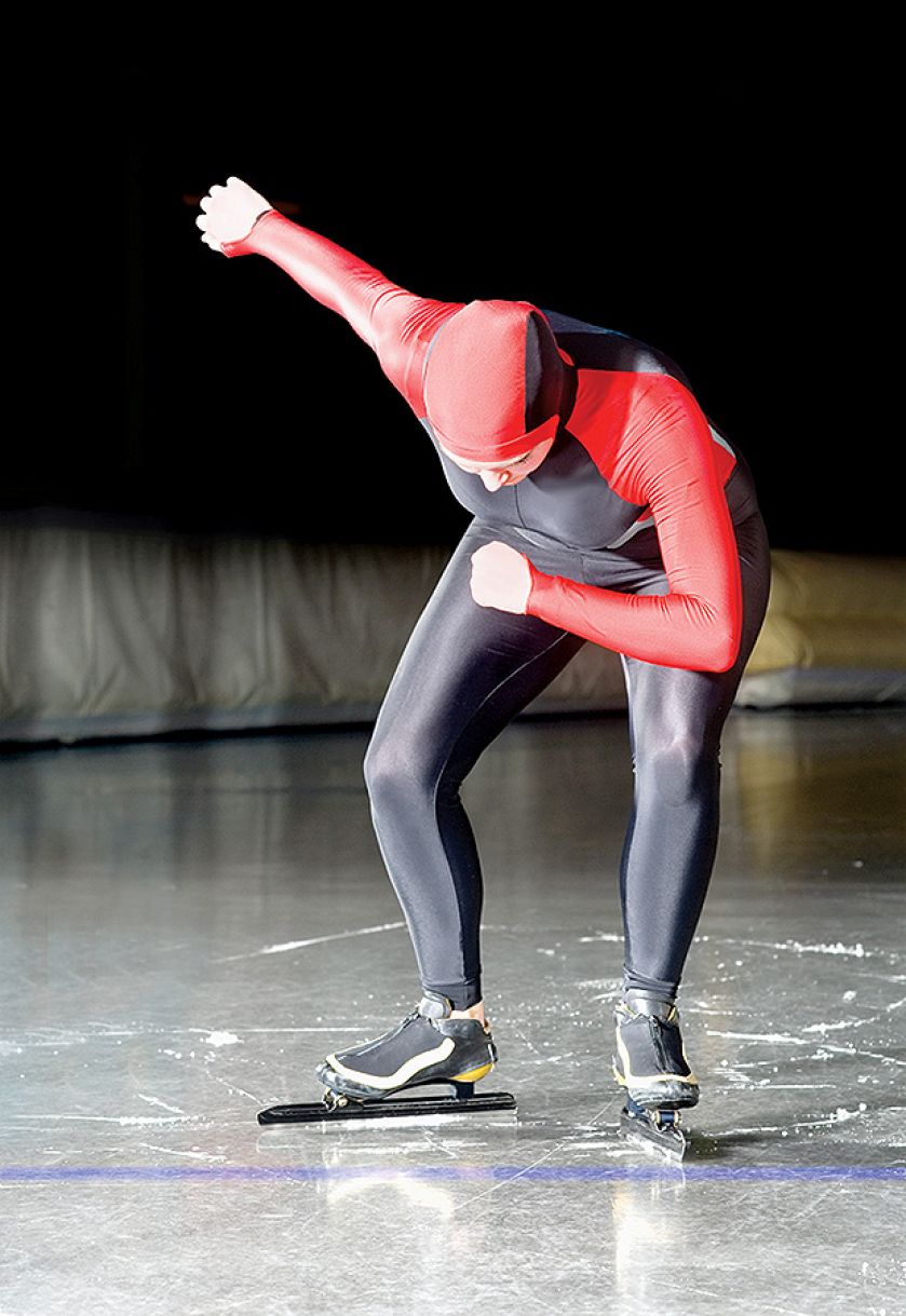 Współczesny panczenista. Na łyżwy