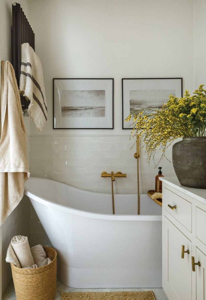 łazienka w stylu naturalnym