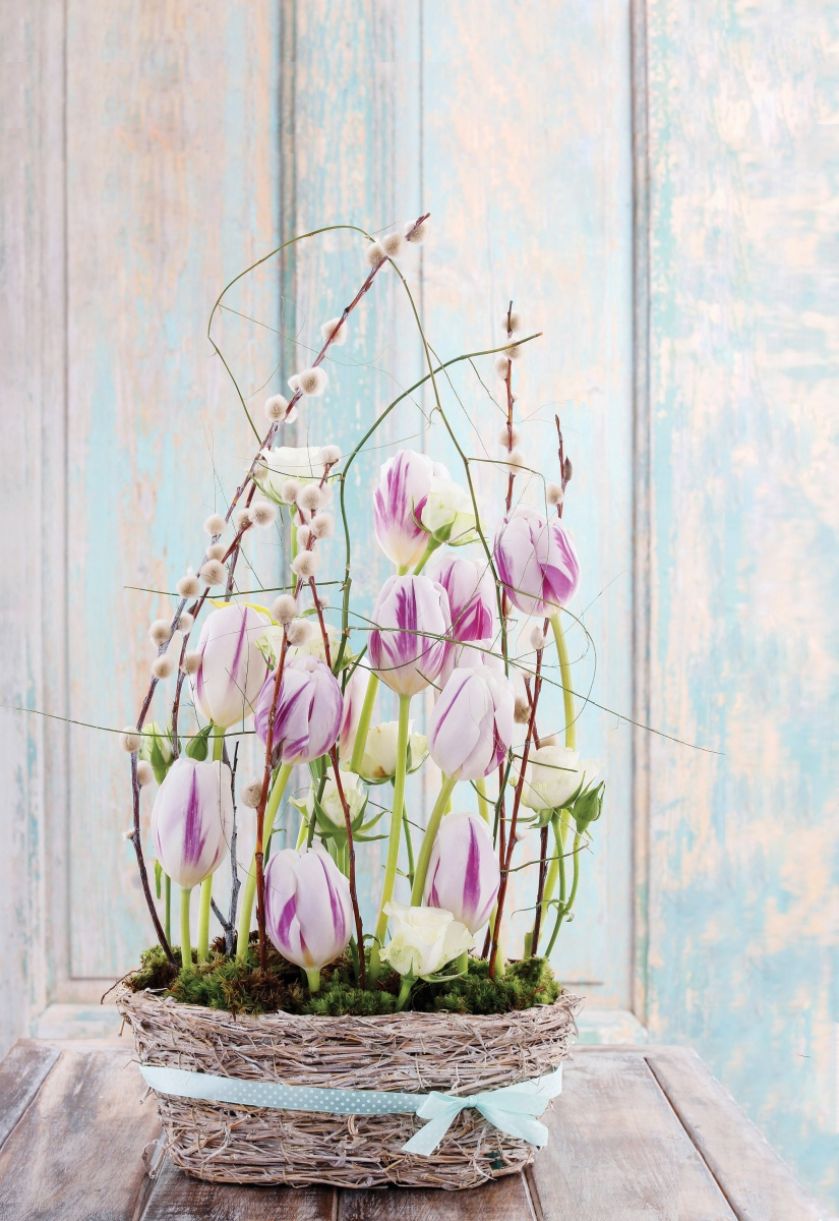 tulipany dekoracje wielkanocne