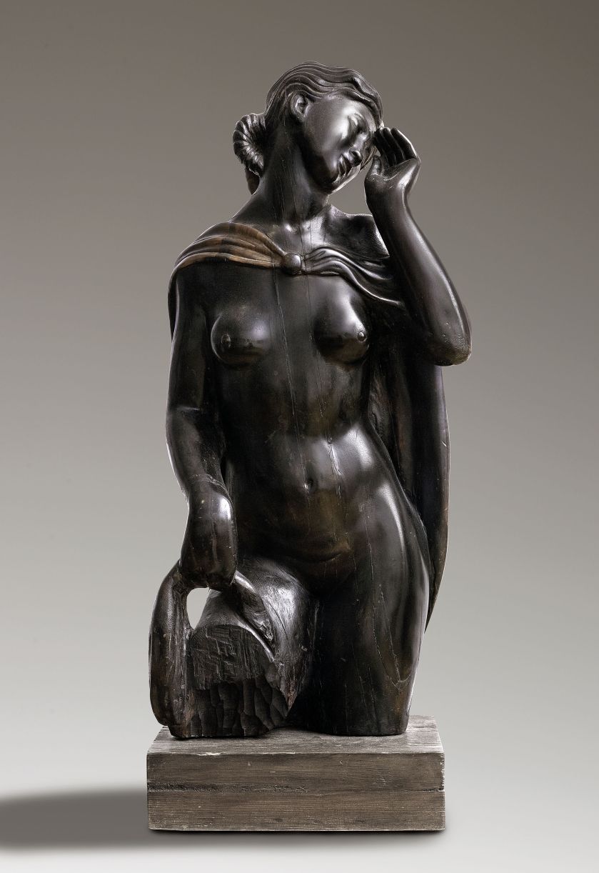 Studium kobiety w płaszczu , 1920 r.