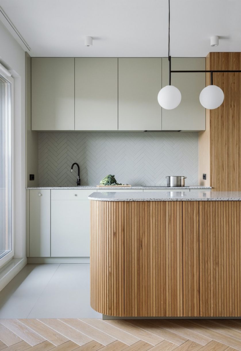 ryflowana wyspa kuchenna