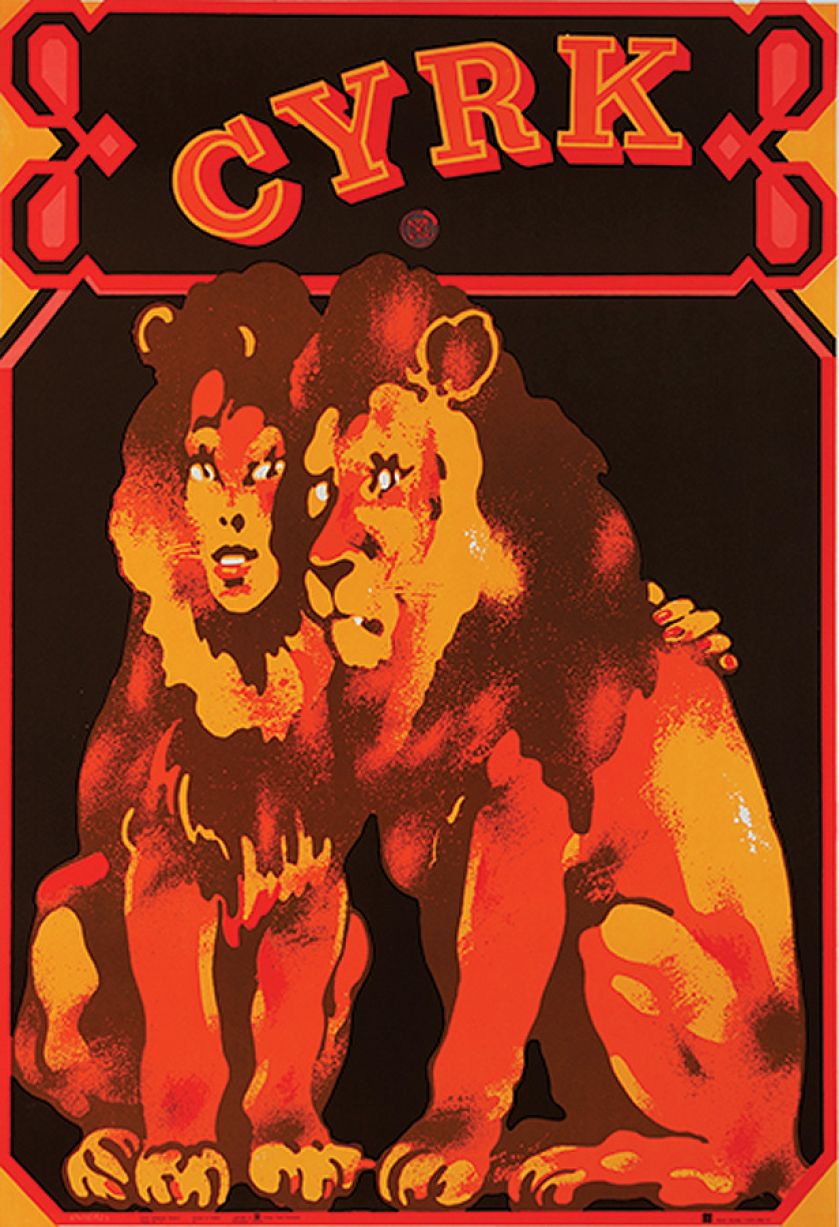 Cyrk, Para lwów , 1979 r., Galeria Plakatu Polskiego w BUW