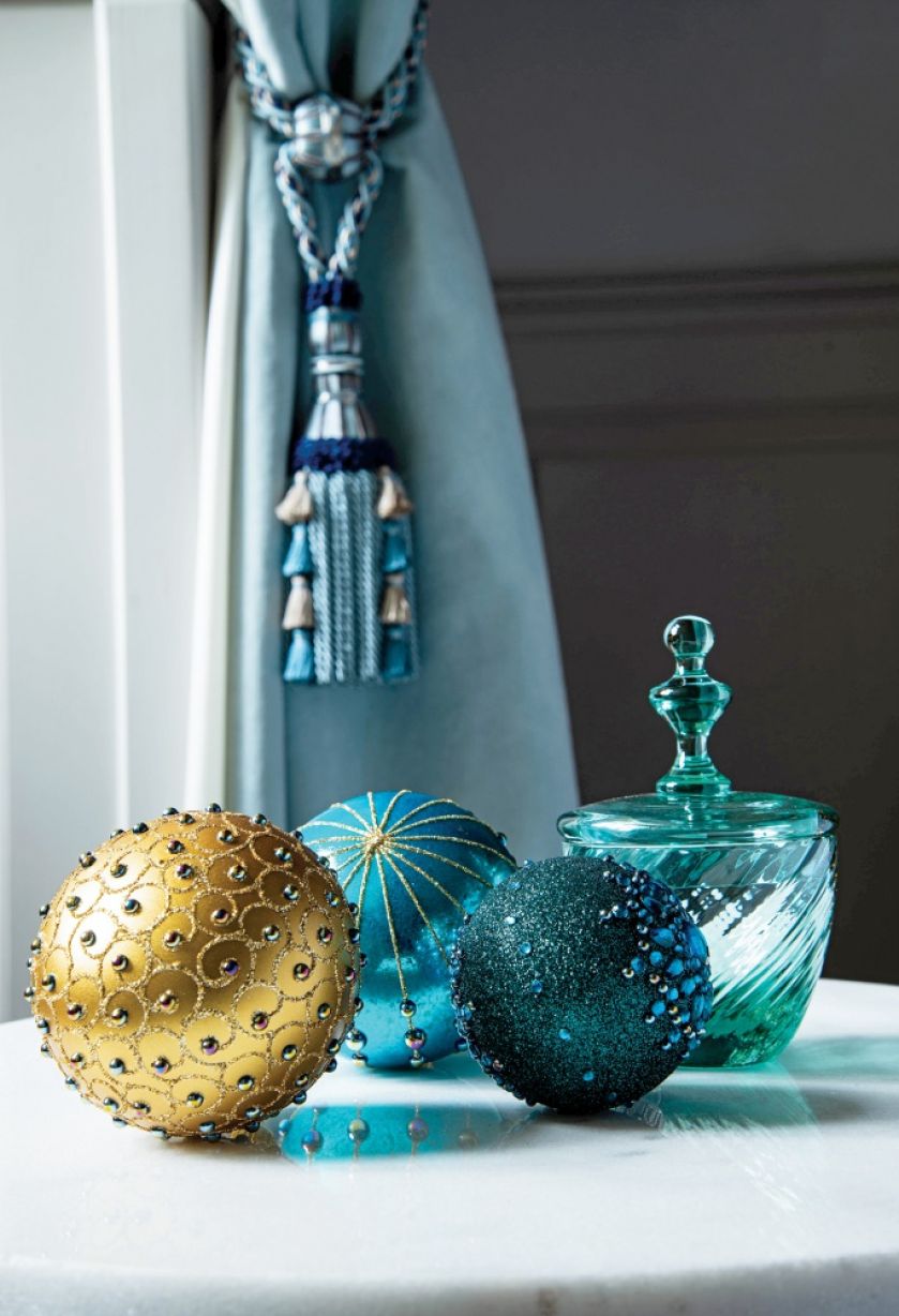 Brokatowe bombki choinkowe, ALMI DECOR, almidecor.com