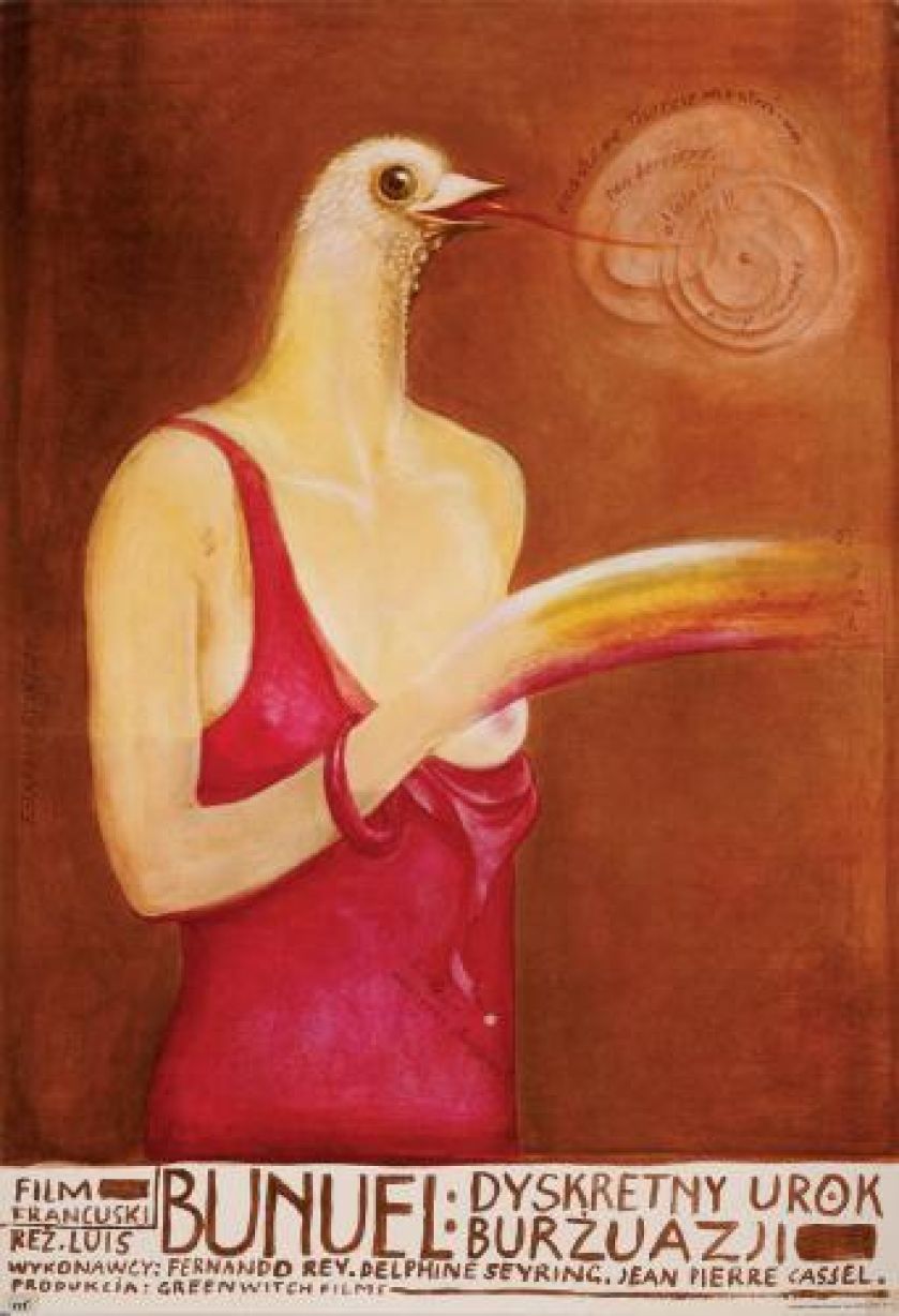 Franciszek Starowieyski Plakat do filmu Dyskretny urok burżuazji , 1975 r., MUZEUM ŚLĄSKIE W KATOWICACH